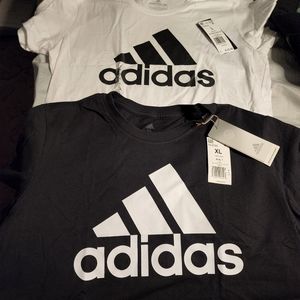 Adidas shoes size 7, 2 shirts new with tags one xl, other large